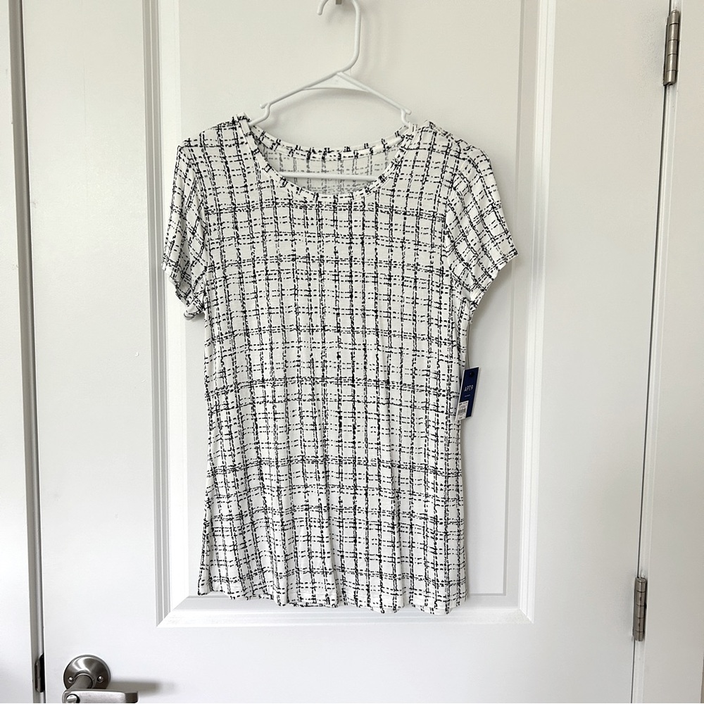 NWT Apt 9 Short sleeve jersey tee shirt, size XS business casual blouse